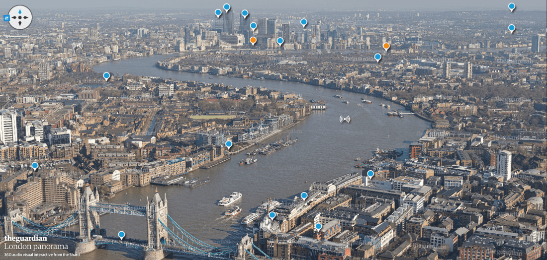 The view from the top of the Shard  London panorama of sights and sounds – interactive